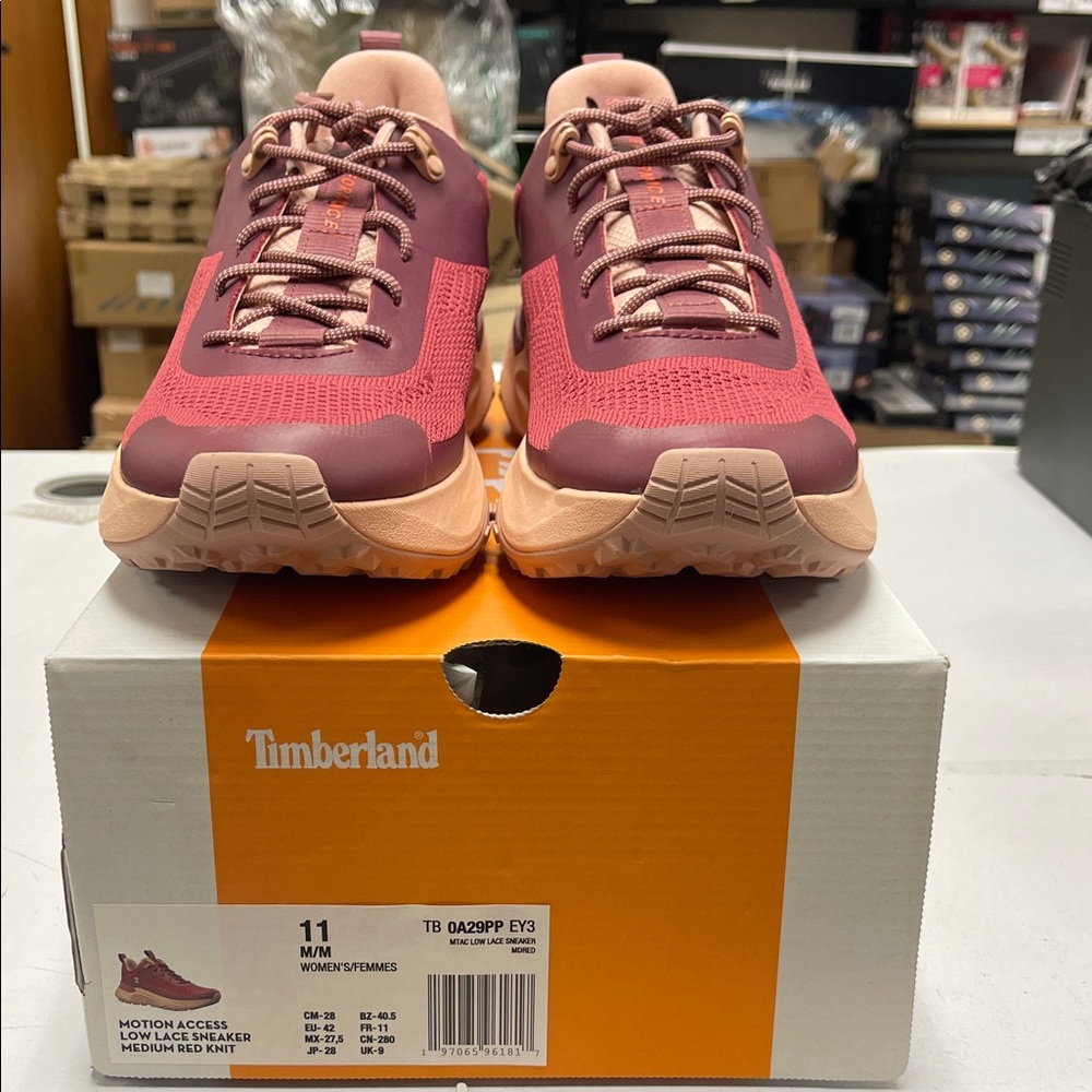 Timberland Women's Pink and Maroon Athletic Shoes